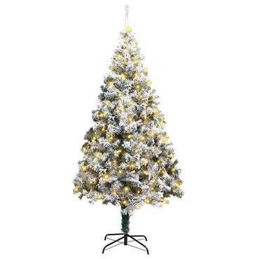 vidaXL Künstlicher Weihnachtsbaum mit 300 LEDs mit Ständer Weiß 180 cm