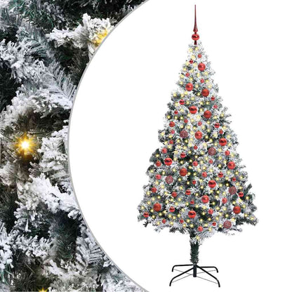 Künstlicher Weihnachtsbaum mit 300 LEDs mit Ständer Weiß 180 cm