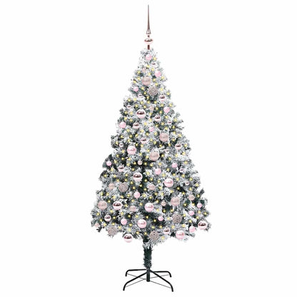 Künstlicher Weihnachtsbaum mit 300 LEDs mit Ständer Weiß 180 cm
