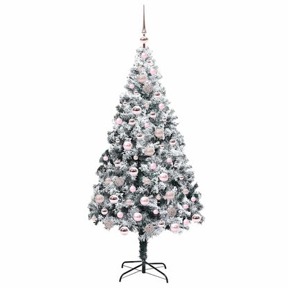Künstlicher Weihnachtsbaum mit 300 LEDs mit Ständer Weiß 180 cm