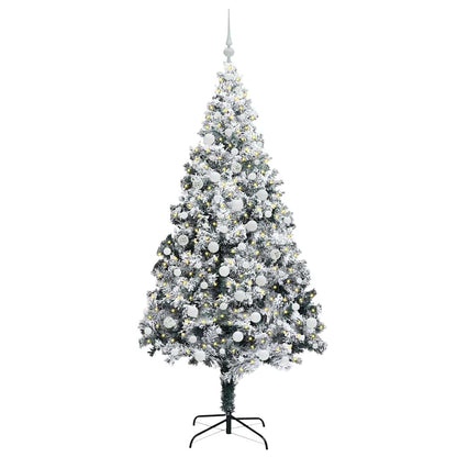 vidaXL Künstlicher Weihnachtsbaum mit 300 LEDs mit Ständer Weiß 180 cm