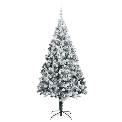 vidaXL Künstlicher Weihnachtsbaum mit 300 LEDs mit Ständer Weiß 180 cm