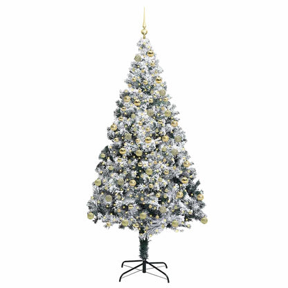 vidaXL Künstlicher Weihnachtsbaum mit 300 LEDs mit Ständer Weiß 180 cm