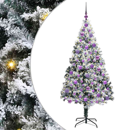 Künstlicher Weihnachtsbaum mit 300 LEDs mit Ständer Weiß 180 cm