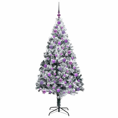 Künstlicher Weihnachtsbaum mit 300 LEDs mit Ständer Weiß 180 cm
