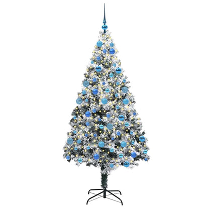vidaXL Künstlicher Weihnachtsbaum mit 300 LEDs mit Ständer Weiß 180 cm