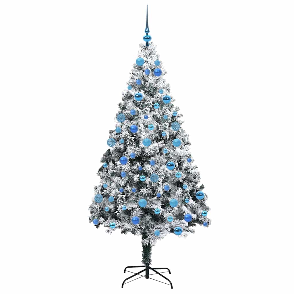 vidaXL Künstlicher Weihnachtsbaum mit 300 LEDs mit Ständer Weiß 180 cm