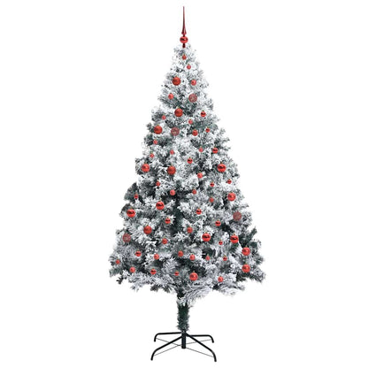 vidaXL Künstlicher Weihnachtsbaum mit 300 LEDs mit Ständer Weiß 210 cm