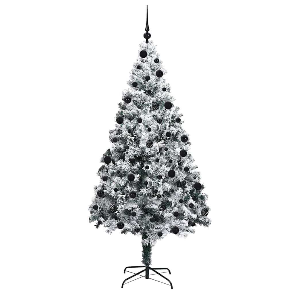 vidaXL Künstlicher Weihnachtsbaum mit 300 LEDs mit Ständer Weiß 210 cm