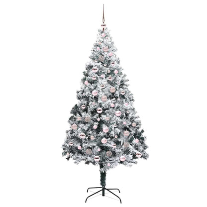 vidaXL Künstlicher Weihnachtsbaum mit 300 LEDs mit Ständer Weiß 210 cm
