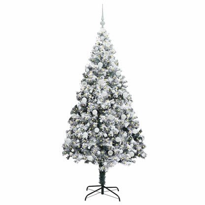 vidaXL Künstlicher Weihnachtsbaum mit 300 LEDs mit Ständer Weiß 210 cm