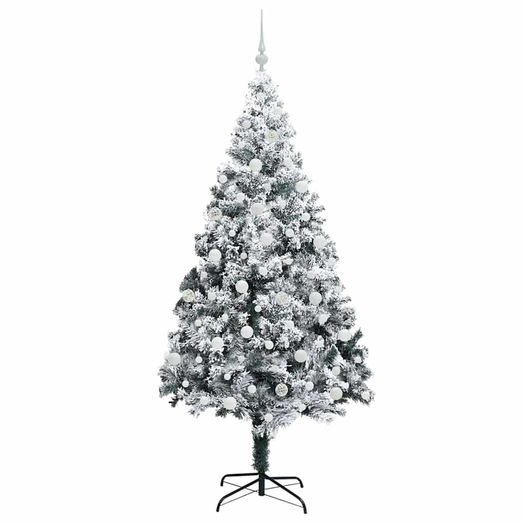 vidaXL Künstlicher Weihnachtsbaum mit 300 LEDs mit Ständer Weiß 210 cm