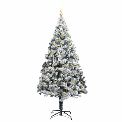 vidaXL Künstlicher Weihnachtsbaum mit 300 LEDs mit Ständer Weiß 210 cm
