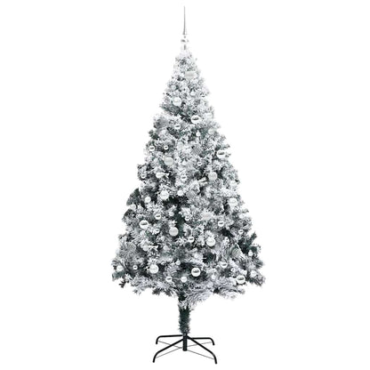 vidaXL Künstlicher Weihnachtsbaum mit 300 LEDs mit Ständer Weiß 210 cm