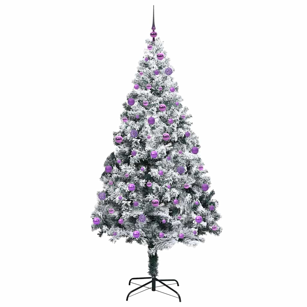 vidaXL Künstlicher Weihnachtsbaum mit 300 LEDs mit Ständer Weiß 210 cm