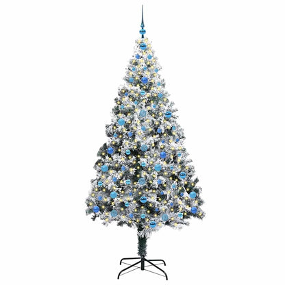 vidaXL Künstlicher Weihnachtsbaum mit 300 LEDs mit Ständer Weiß 210 cm