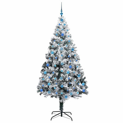 vidaXL Künstlicher Weihnachtsbaum mit 300 LEDs mit Ständer Weiß 210 cm