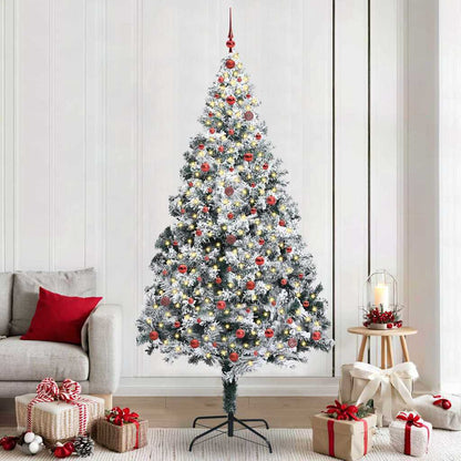 vidaXL Künstlicher Weihnachtsbaum mit 300 LEDs mit Ständer Weiß 240 cm