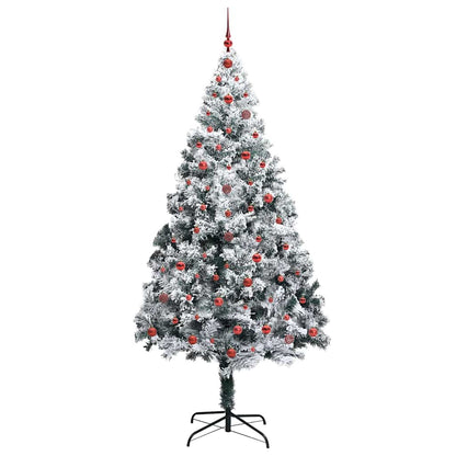 vidaXL Künstlicher Weihnachtsbaum mit 300 LEDs mit Ständer Weiß 240 cm