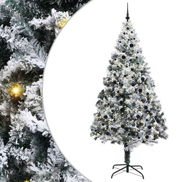 vidaXL Künstlicher Weihnachtsbaum mit 300 LEDs mit Ständer Weiß 240 cm