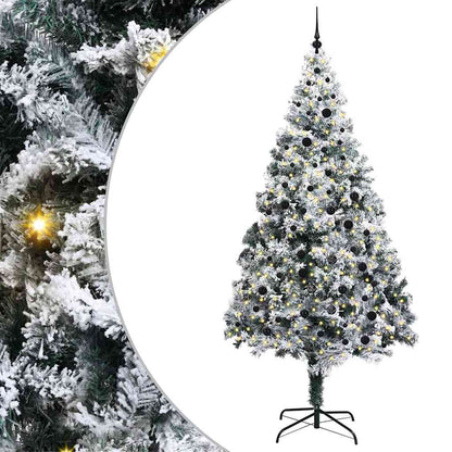 vidaXL Künstlicher Weihnachtsbaum mit 300 LEDs mit Ständer Weiß 240 cm