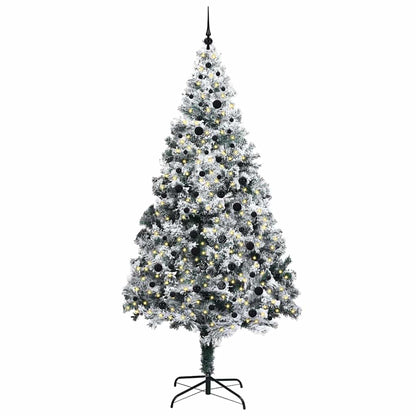 vidaXL Künstlicher Weihnachtsbaum mit 300 LEDs mit Ständer Weiß 240 cm