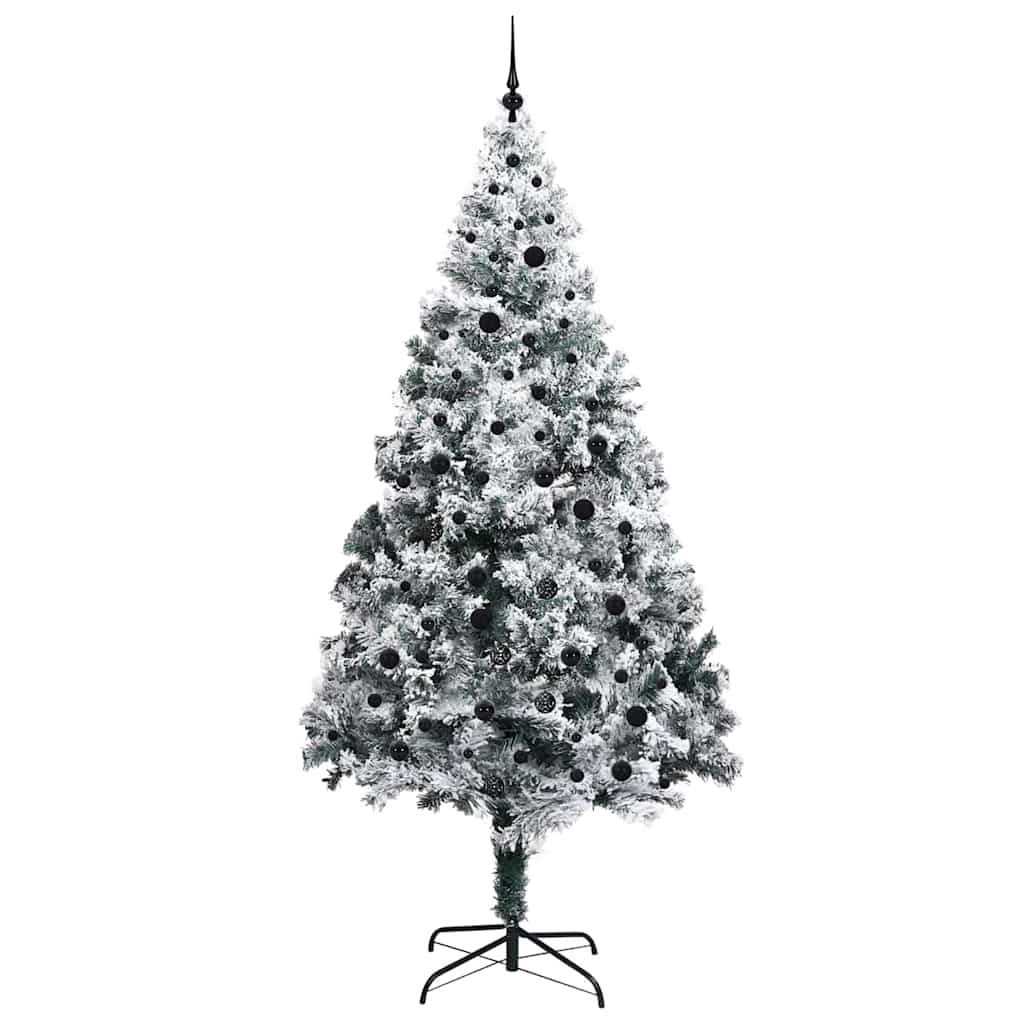 vidaXL Künstlicher Weihnachtsbaum mit 300 LEDs mit Ständer Weiß 240 cm