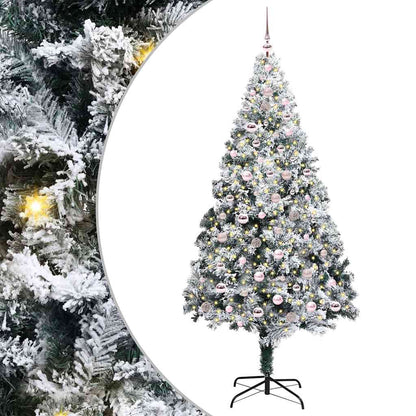Künstlicher Weihnachtsbaum mit 300 LEDs mit Ständer Weiß 240 cm