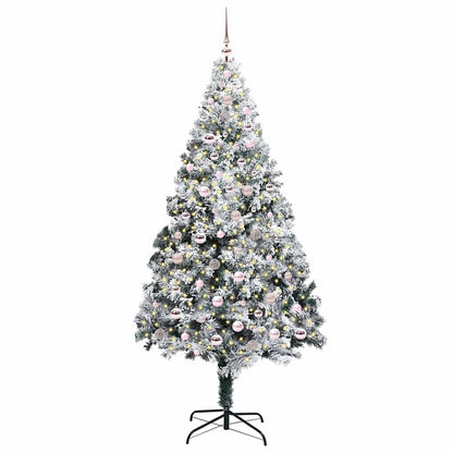 Künstlicher Weihnachtsbaum mit 300 LEDs mit Ständer Weiß 240 cm
