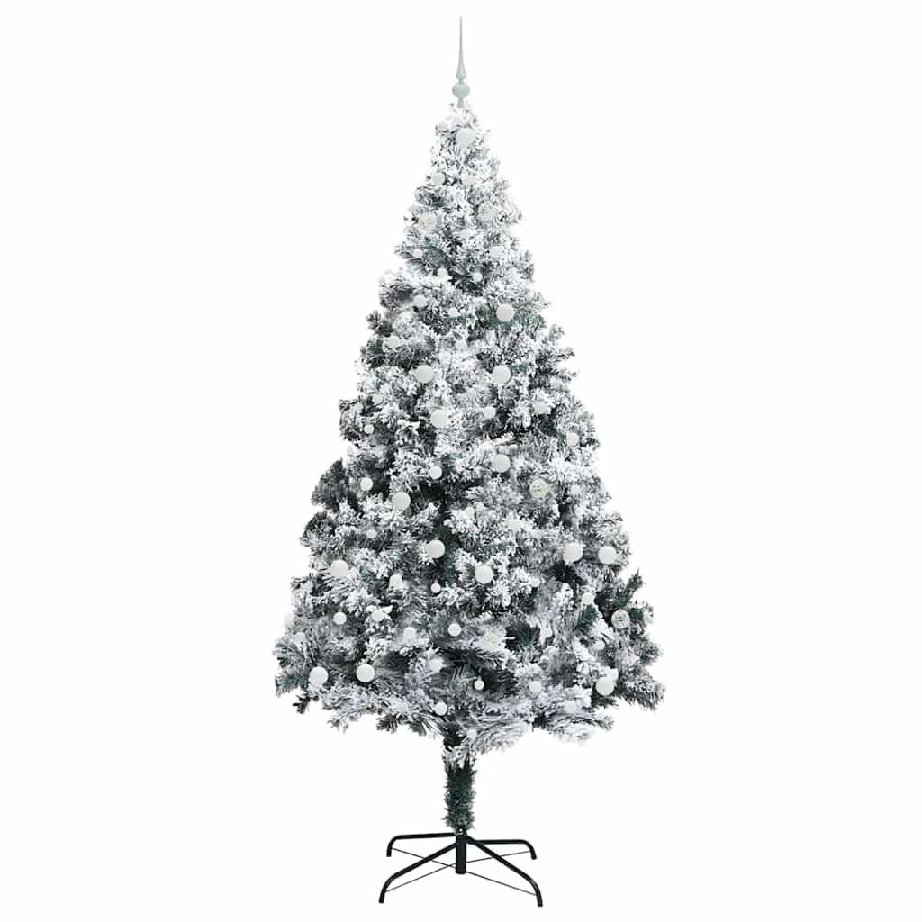 vidaXL Künstlicher Weihnachtsbaum mit 300 LEDs mit Ständer Weiß 240 cm
