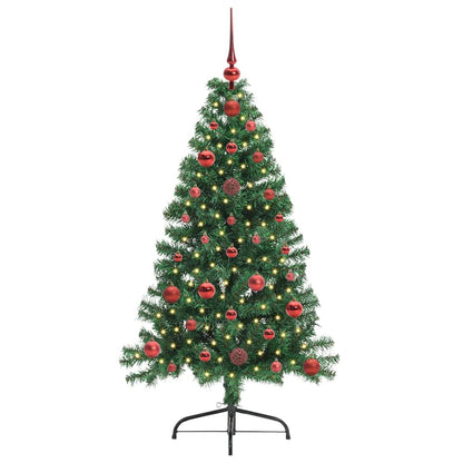 Künstlicher vorbeleuchteter Weihnachtsbaum Grün 120 cm PVC