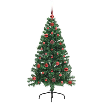 Künstlicher vorbeleuchteter Weihnachtsbaum Grün 120 cm PVC