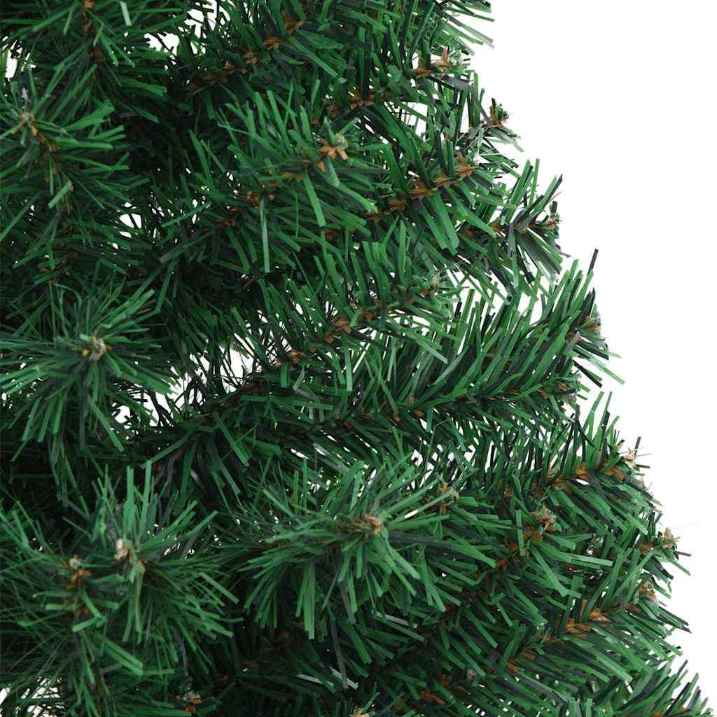 vidaXL Künstlicher vorbeleuchteter Weihnachtsbaum Grün 120 cm PVC