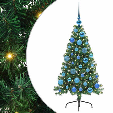 vidaXL Künstlicher vorbeleuchteter Weihnachtsbaum Grün 120 cm PVC