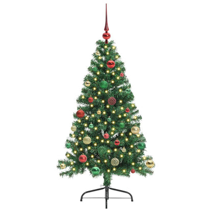 Künstlicher vorbeleuchteter Weihnachtsbaum Grün 150 cm PVC