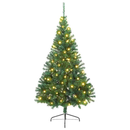 Künstlicher vorbeleuchteter Weihnachtsbaum Grün 210 cm PVC