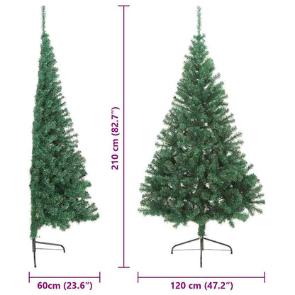 Künstlicher vorbeleuchteter Weihnachtsbaum Grün 210 cm PVC