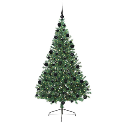 Künstlicher vorbeleuchteter Weihnachtsbaum Grün 210 cm PVC