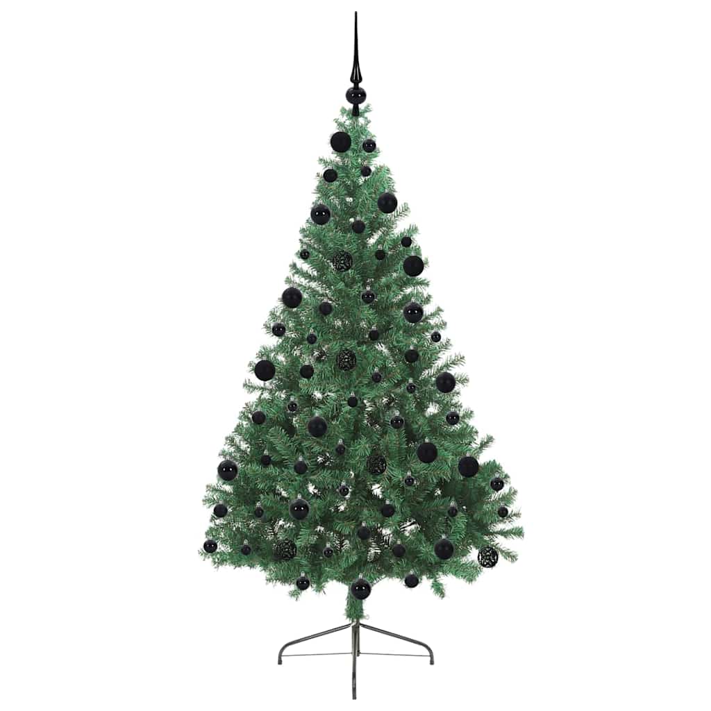 Künstlicher vorbeleuchteter Weihnachtsbaum Grün 210 cm PVC