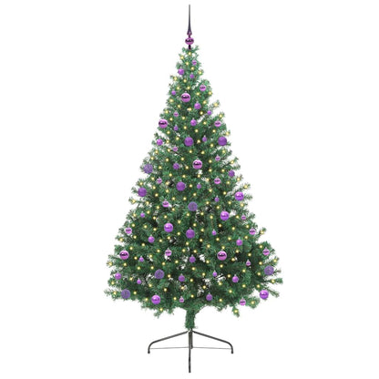 Künstlicher vorbeleuchteter Weihnachtsbaum Grün 210 cm PVC