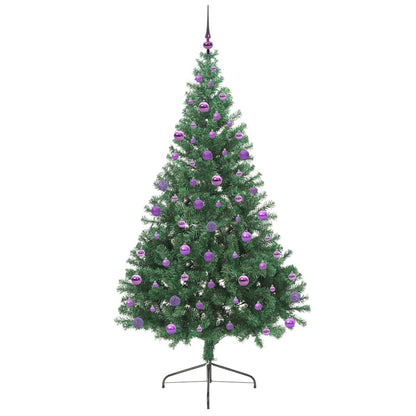 Künstlicher vorbeleuchteter Weihnachtsbaum Grün 210 cm PVC