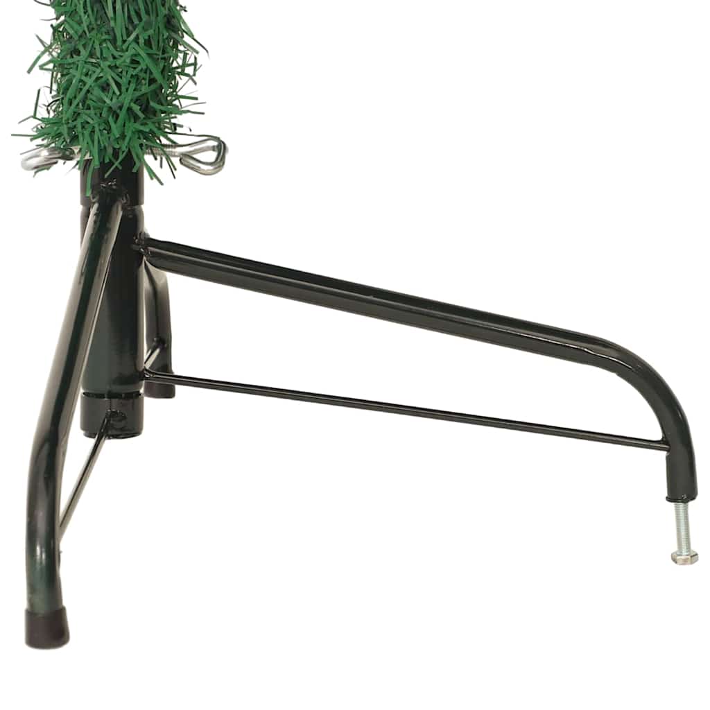 vidaXL Künstlicher vorbeleuchteter Weihnachtsbaum Grün 210 cm PVC