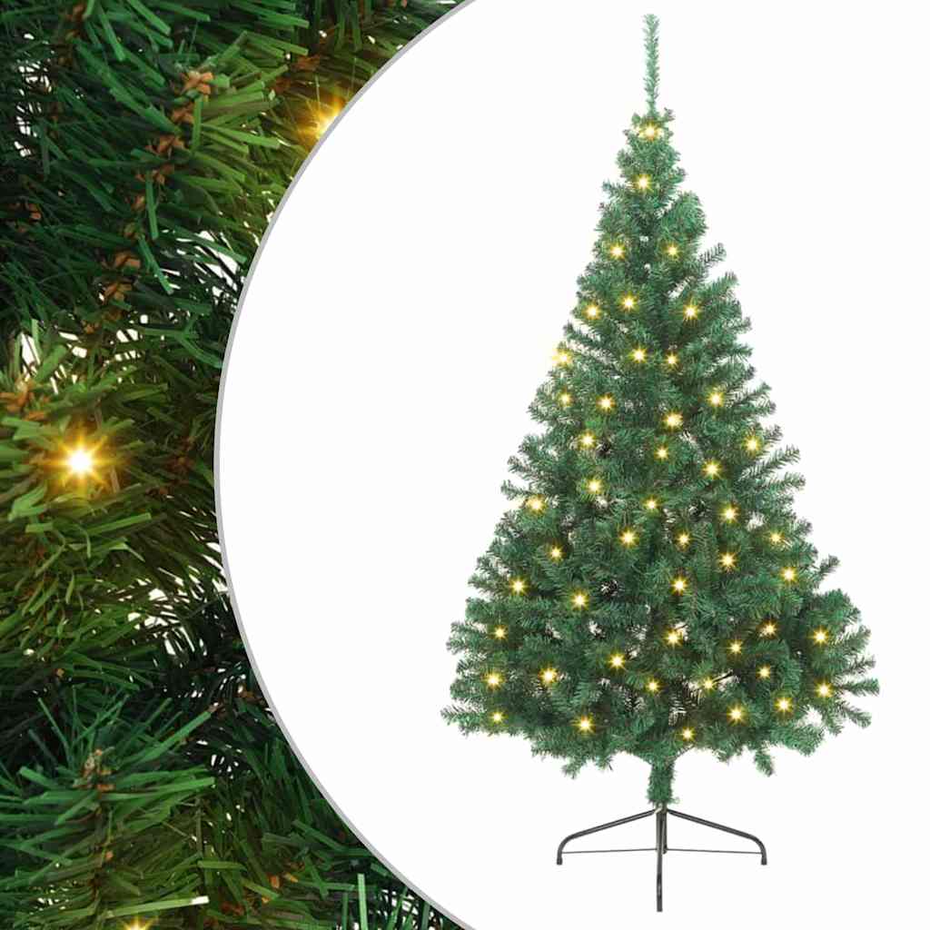 Künstlicher vorbeleuchteter Weihnachtsbaum Grün 240 cm PVC