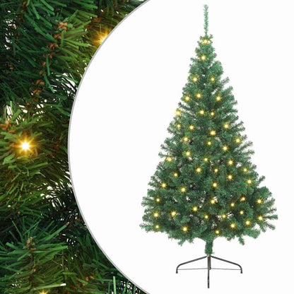 Künstlicher vorbeleuchteter Weihnachtsbaum Grün 240 cm PVC