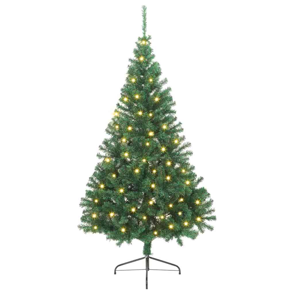 Künstlicher vorbeleuchteter Weihnachtsbaum Grün 240 cm PVC