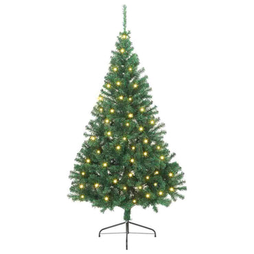 vidaXL Künstlicher vorbeleuchteter Weihnachtsbaum Grün 240 cm PVC
