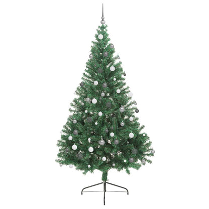 Künstlicher vorbeleuchteter Weihnachtsbaum Grün 240 cm PVC