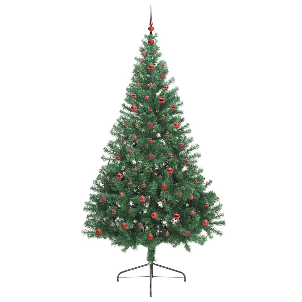 Künstlicher vorbeleuchteter Weihnachtsbaum Grün 240 cm PVC