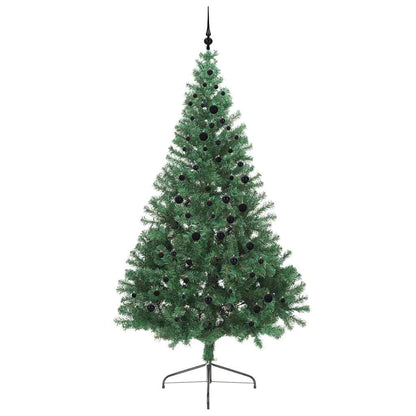vidaXL Künstlicher vorbeleuchteter Weihnachtsbaum Grün 240 cm PVC