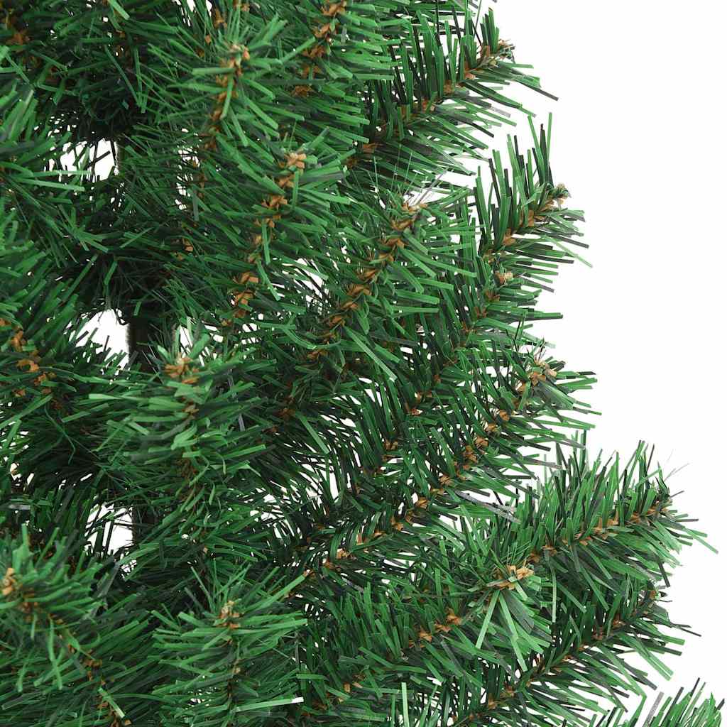 vidaXL Künstlicher vorbeleuchteter Weihnachtsbaum Grün 240 cm PVC